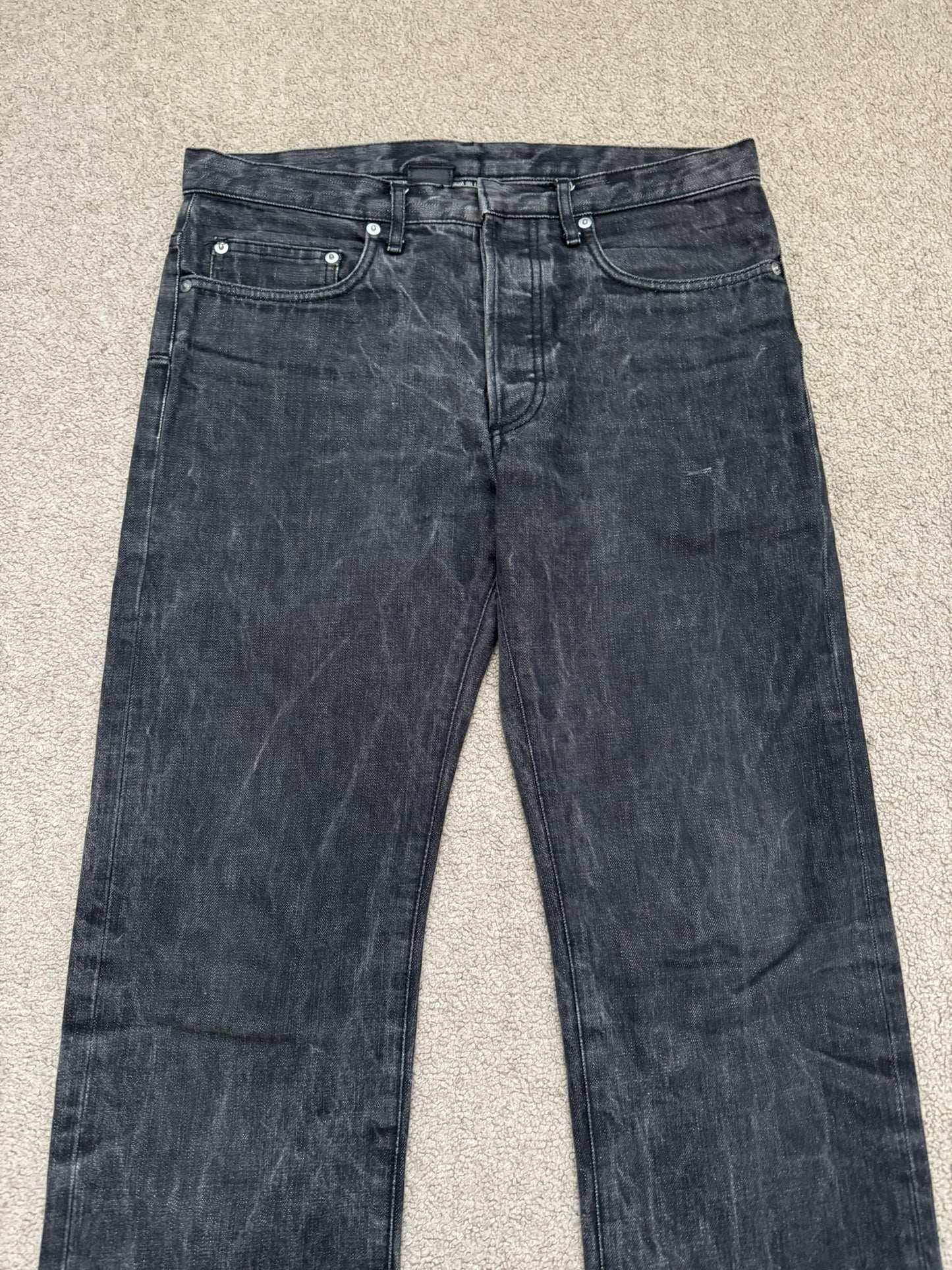 SS05 Dior Homme by Hedi Slimane MIJ Washed Black Denim Jeans