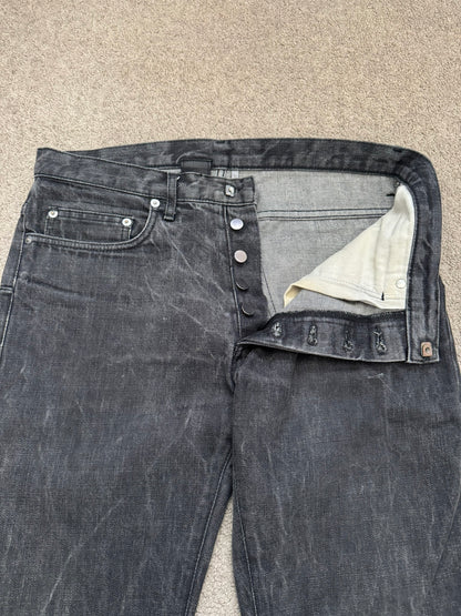 SS05 Dior Homme by Hedi Slimane MIJ Washed Black Denim Jeans