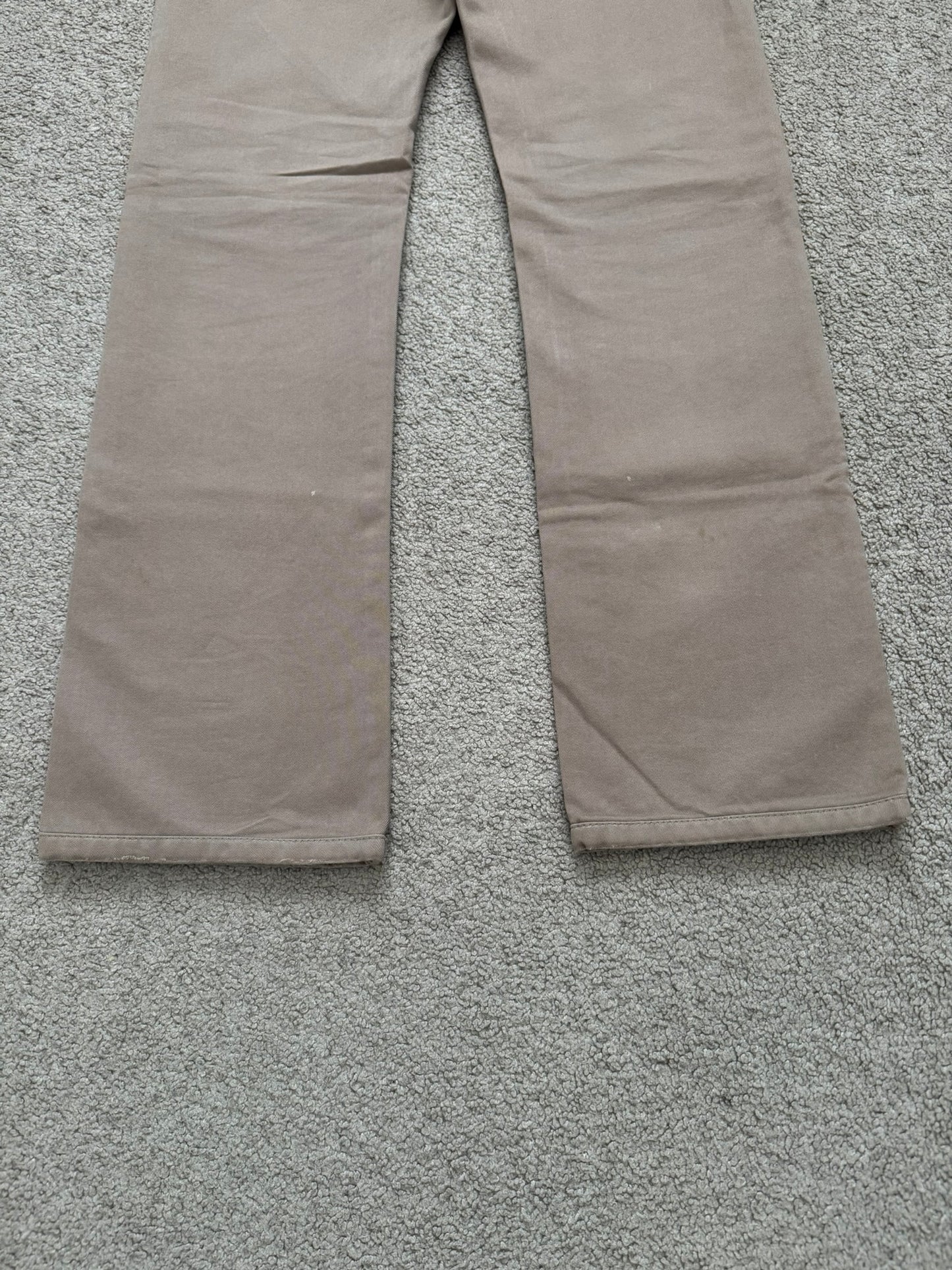 AW04 Dior Homme by Hedi Slimane Beige Whiskered Denim Jeans
