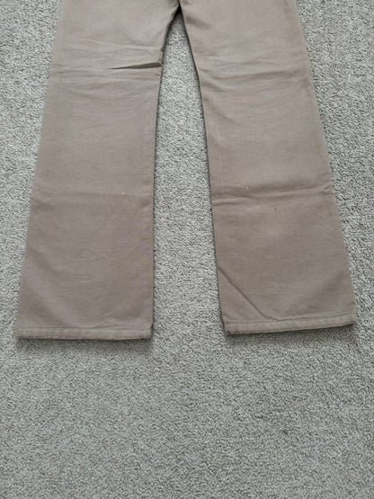 AW04 Dior Homme by Hedi Slimane Beige Whiskered Denim Jeans