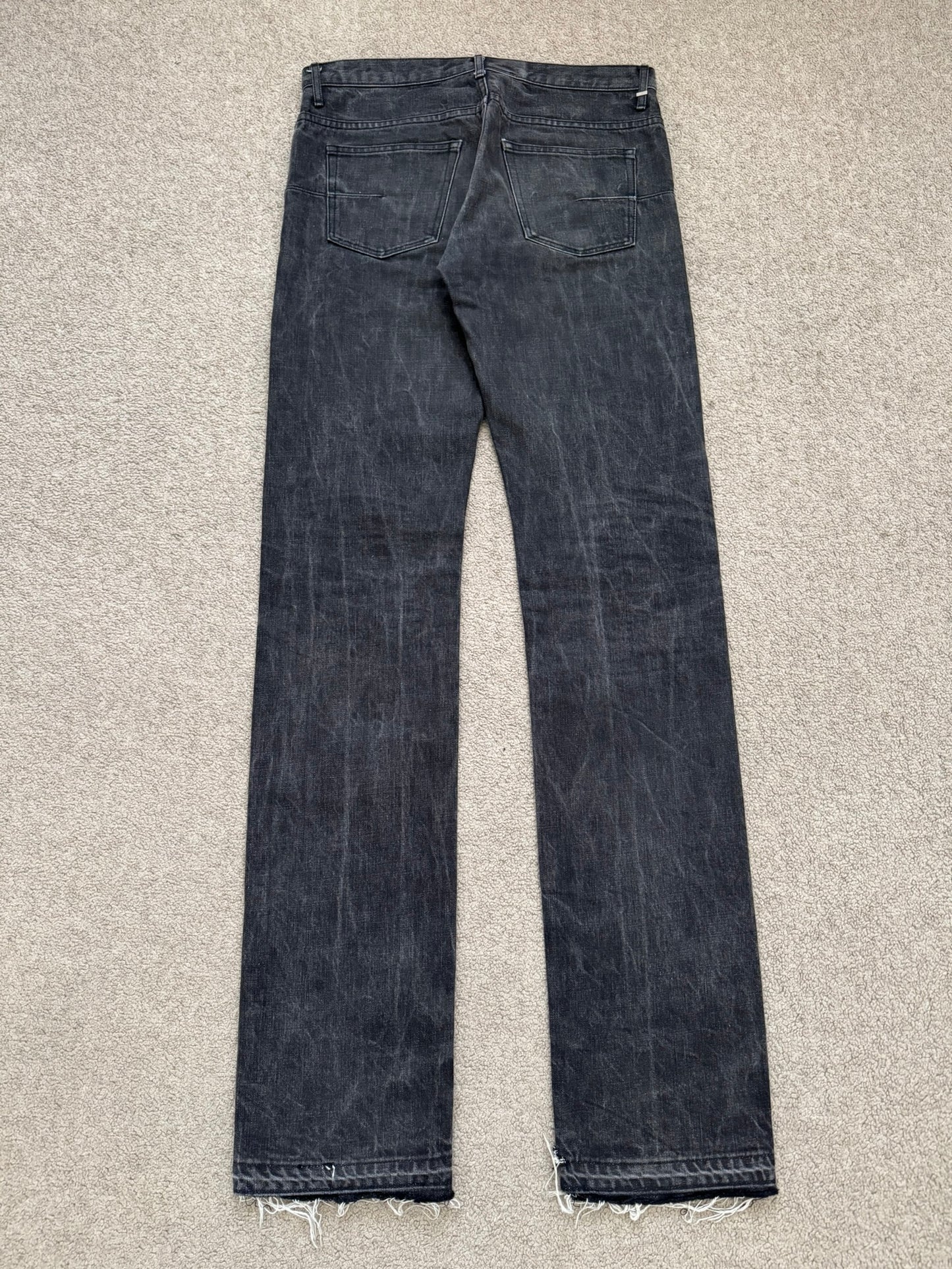 SS05 Dior Homme by Hedi Slimane MIJ Washed Black Denim Jeans