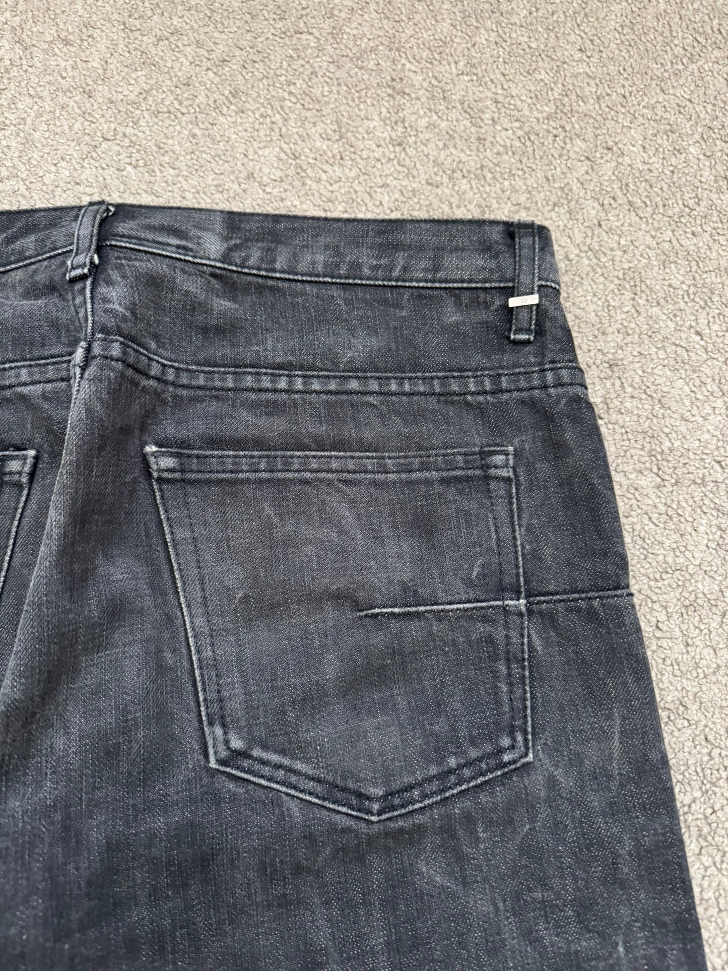 SS05 Dior Homme by Hedi Slimane MIJ Washed Black Denim Jeans