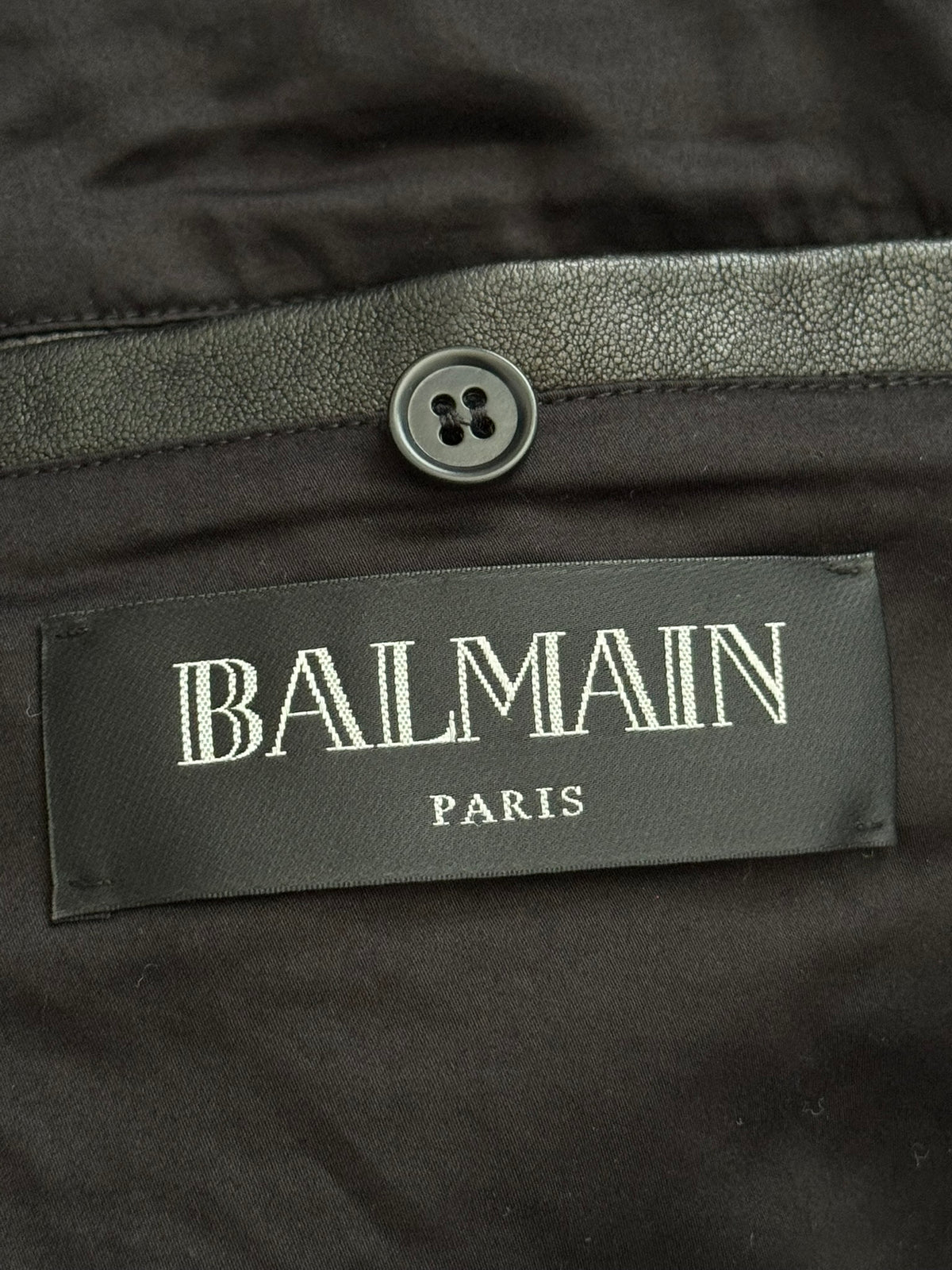 SS14 Balmain by Olivier Rousteing Houndstooth Biker Leather Jacket