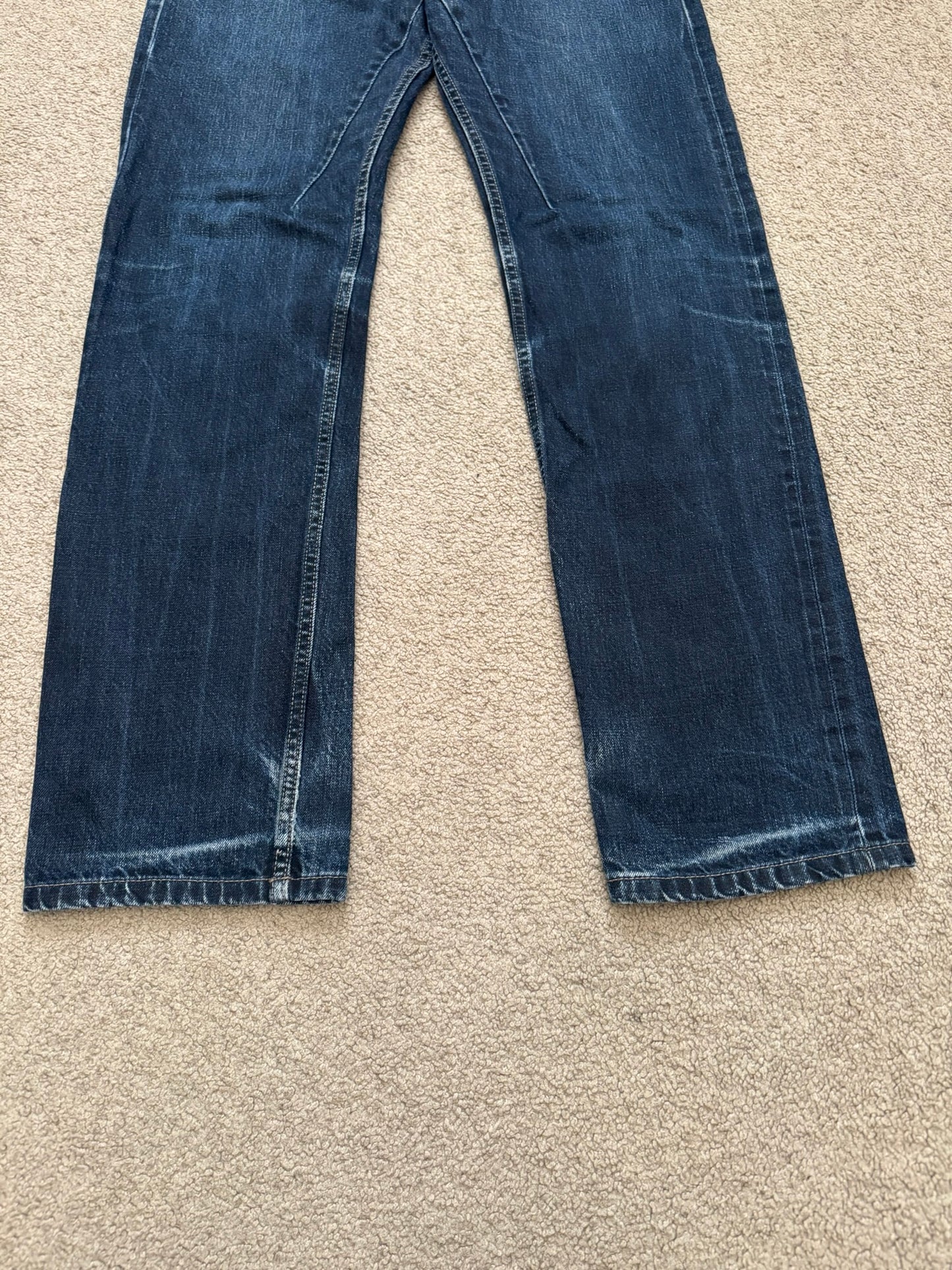 SS15 Rick Owens DRKSHDW Blue Selvedge Berlin Cut Denim Jeans