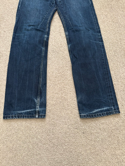 SS15 Rick Owens DRKSHDW Blue Selvedge Berlin Cut Denim Jeans