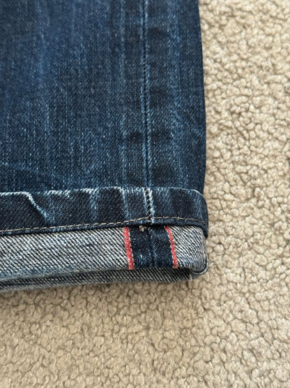 SS15 Rick Owens DRKSHDW Blue Selvedge Berlin Cut Denim Jeans