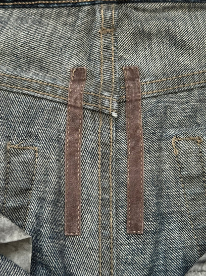 SS15 Rick Owens DRKSHDW Blue Selvedge Berlin Cut Denim Jeans