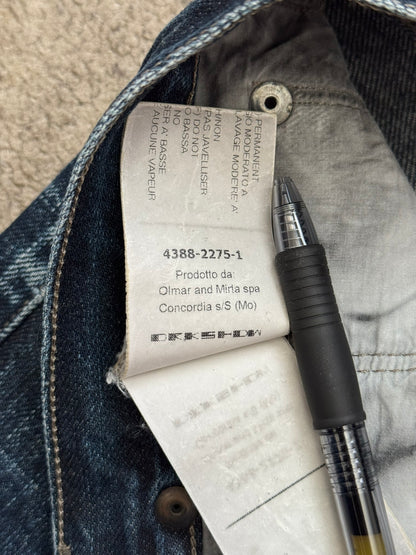 SS15 Rick Owens DRKSHDW Blue Selvedge Berlin Cut Denim Jeans