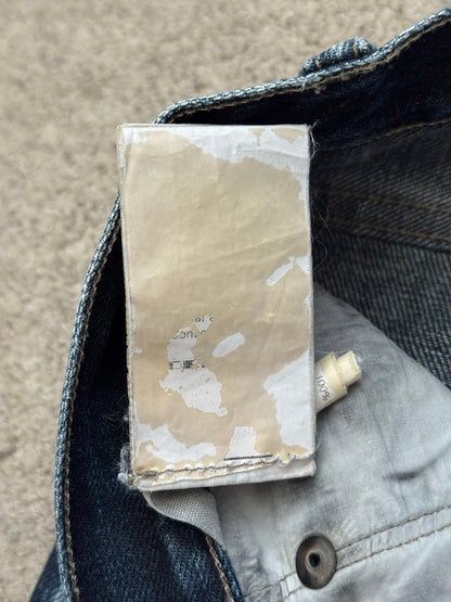 SS15 Rick Owens DRKSHDW Blue Selvedge Berlin Cut Denim Jeans