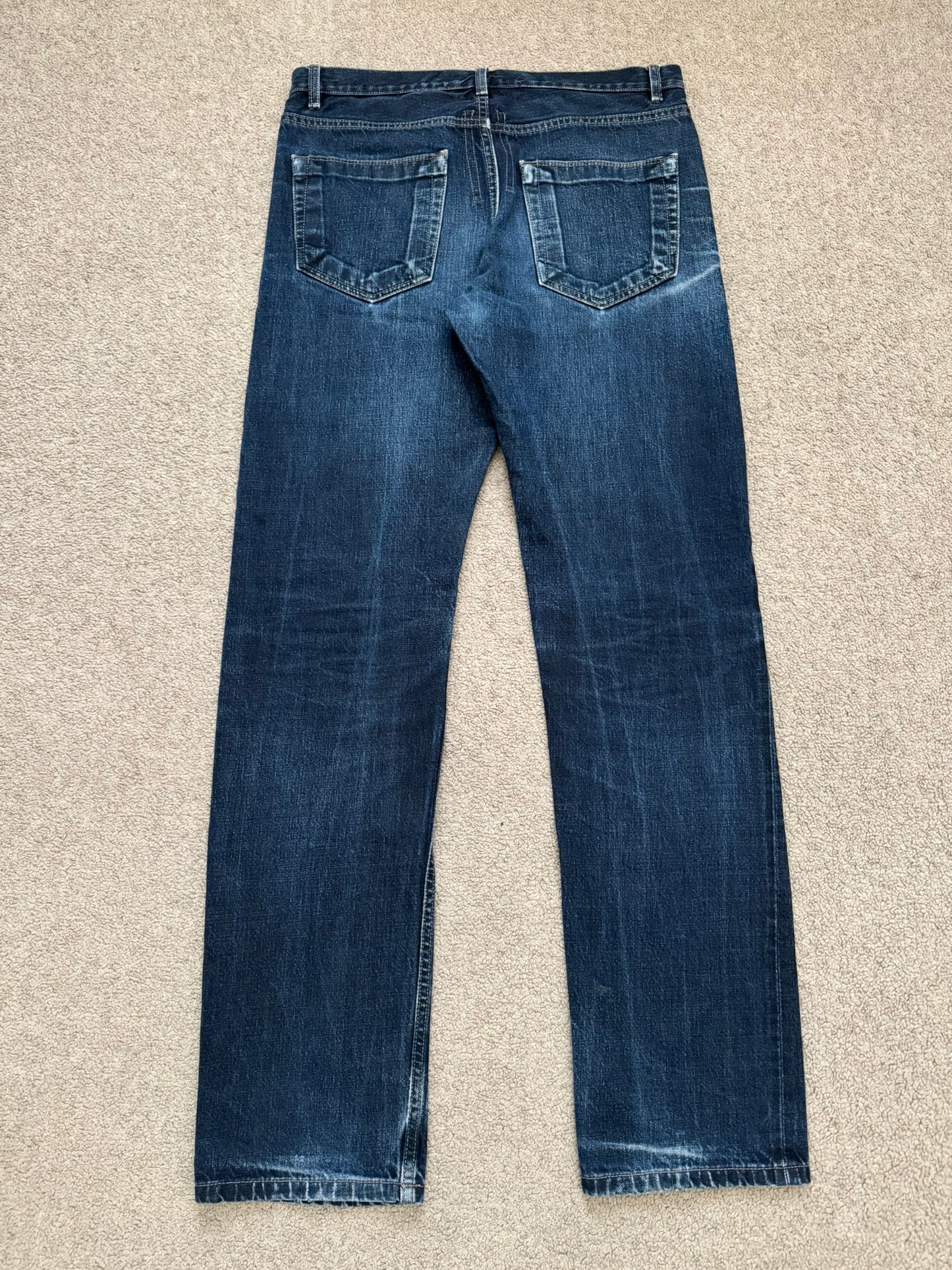 SS15 Rick Owens DRKSHDW Blue Selvedge Berlin Cut Denim Jeans