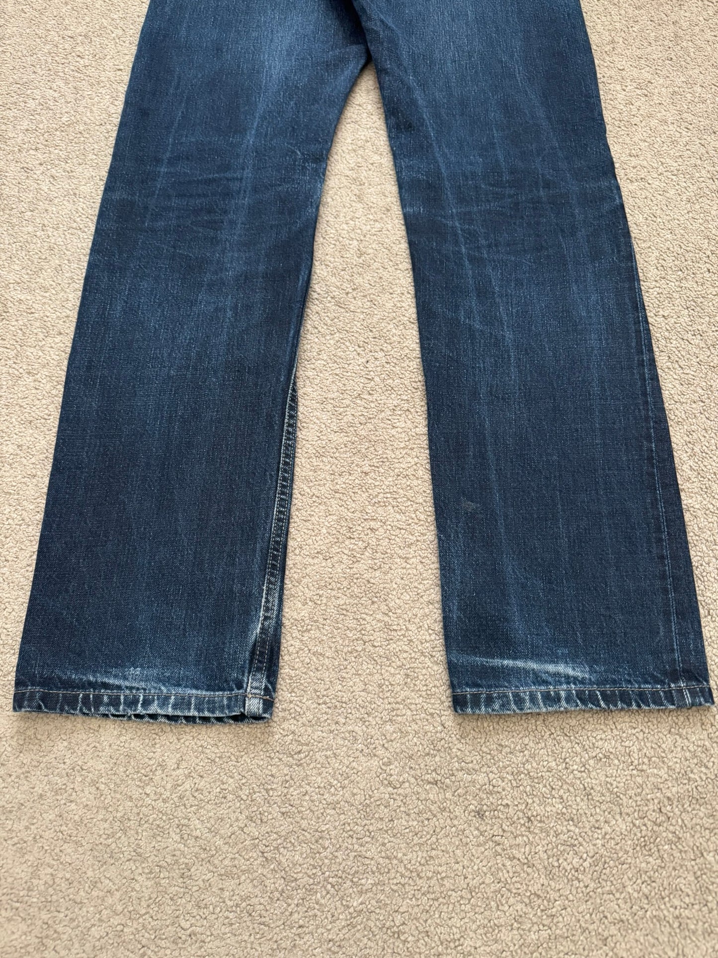 SS15 Rick Owens DRKSHDW Blue Selvedge Berlin Cut Denim Jeans