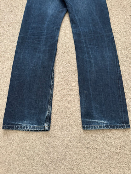 SS15 Rick Owens DRKSHDW Blue Selvedge Berlin Cut Denim Jeans