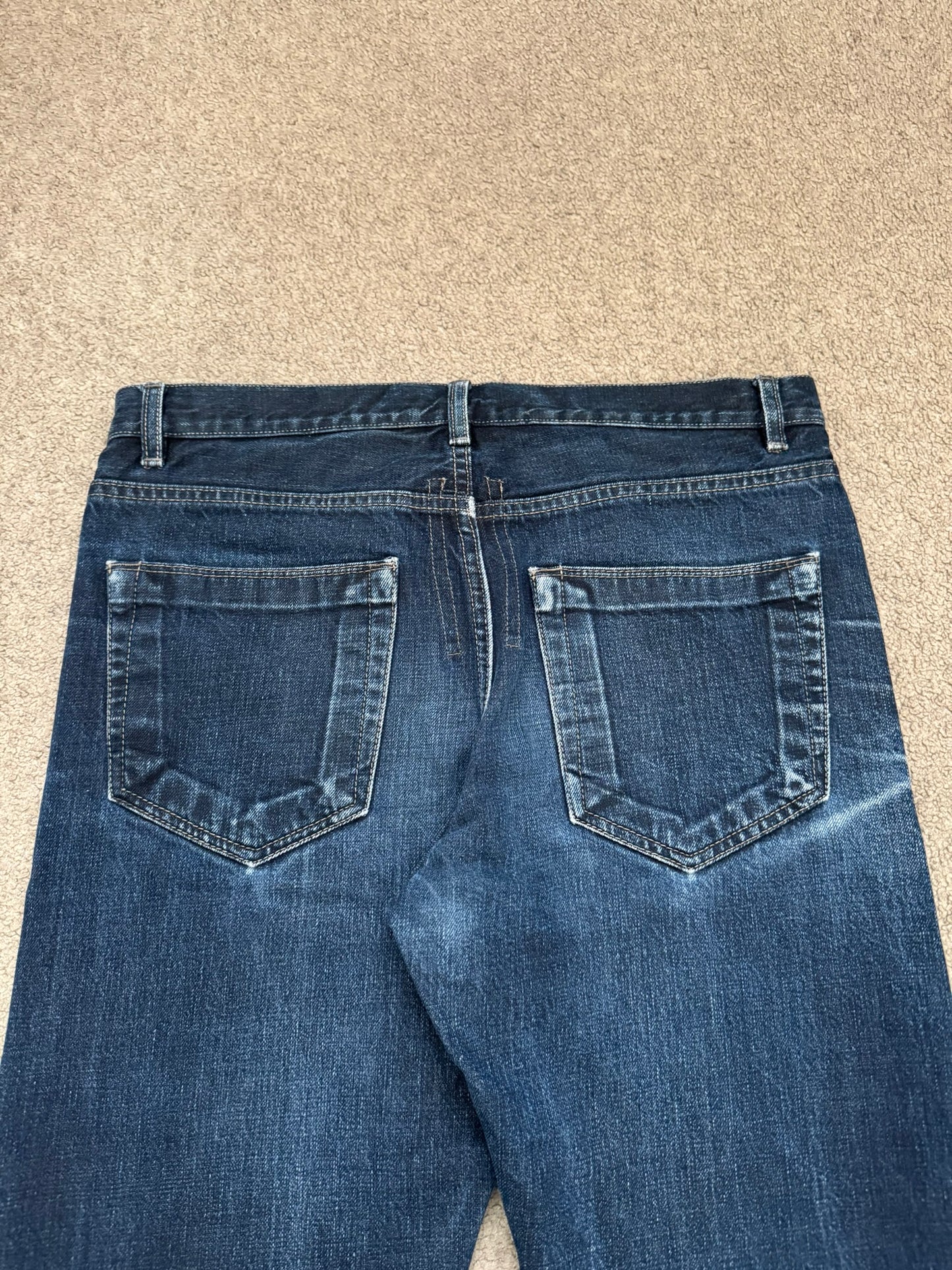 SS15 Rick Owens DRKSHDW Blue Selvedge Berlin Cut Denim Jeans