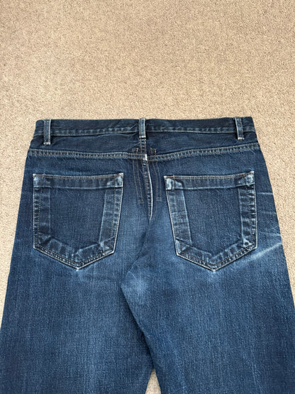 SS15 Rick Owens DRKSHDW Blue Selvedge Berlin Cut Denim Jeans