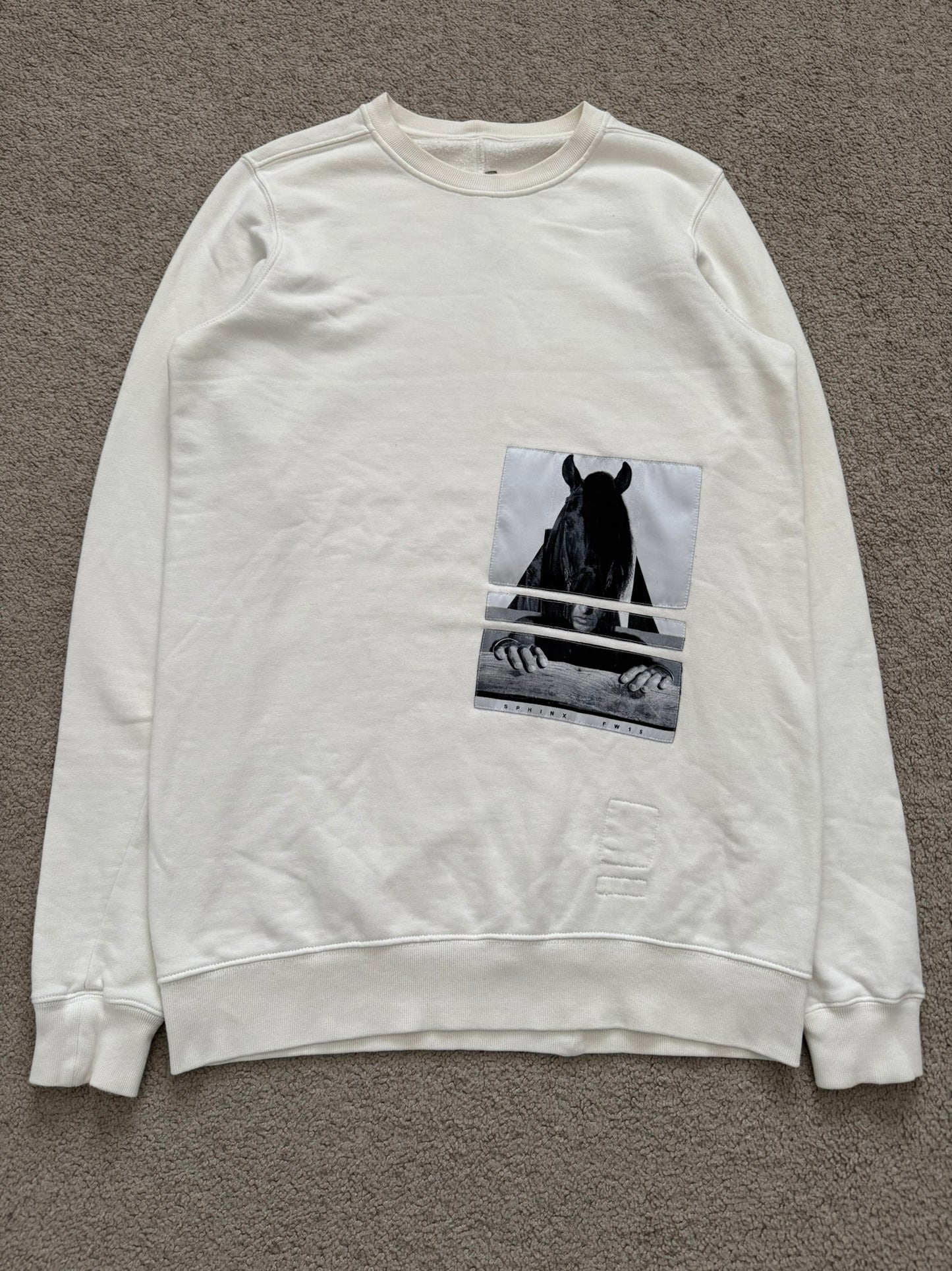 FW15 Rick Owens DRKSHDW "Sphinx" Horse Patch Sweatshirt