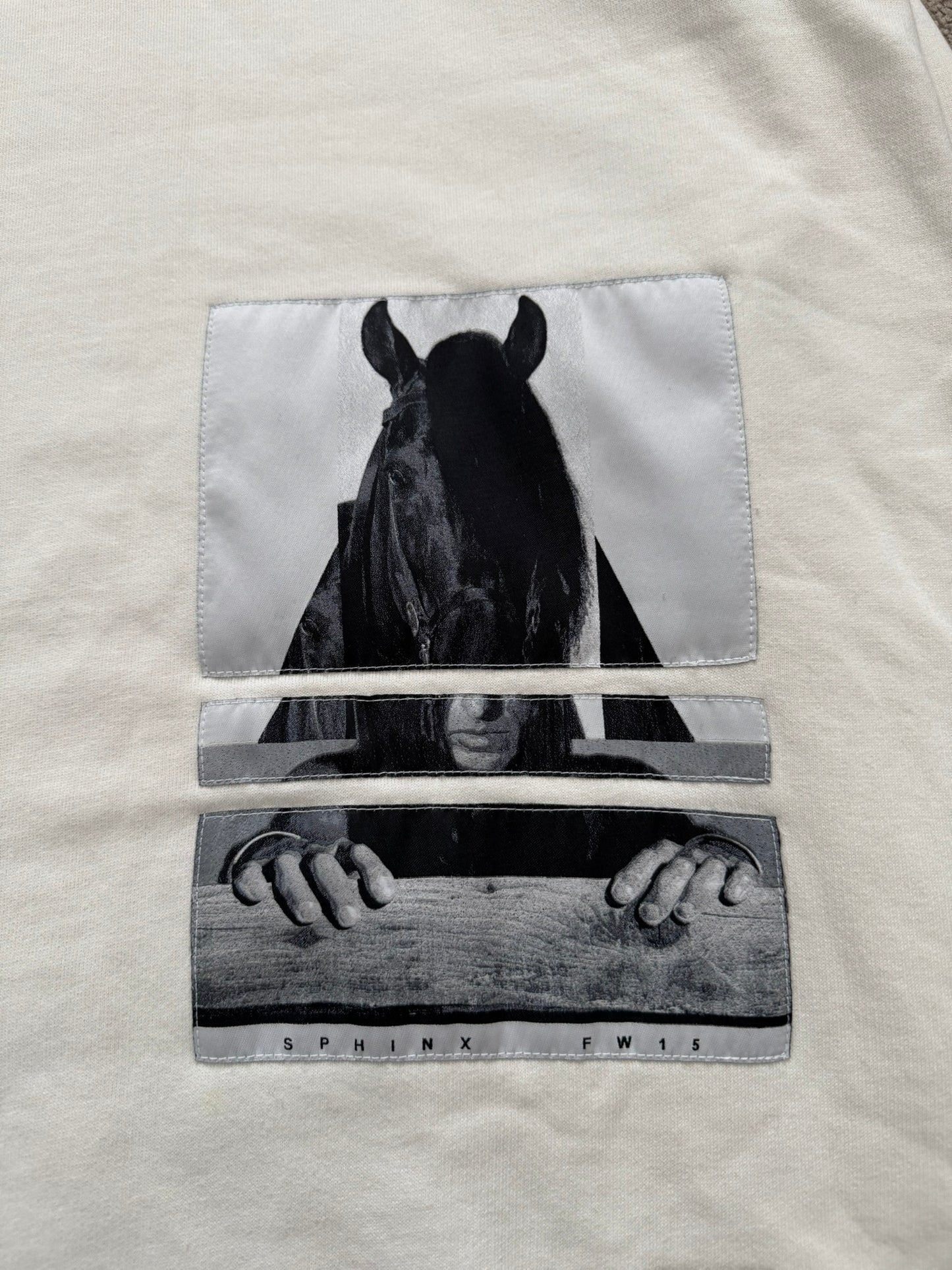 FW15 Rick Owens DRKSHDW "Sphinx" Horse Patch Sweatshirt
