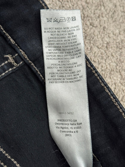 SS20 Rick Owens DRKSHDW Black Waxed Detroit Cut Denim Jeans