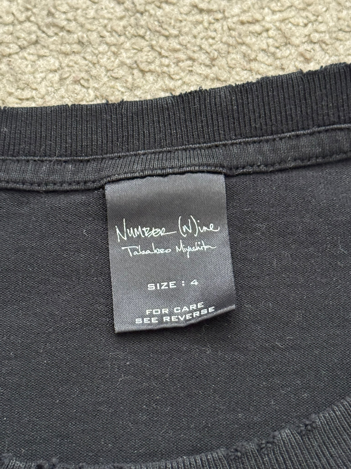 SS06 Number (N)ine "Welcome To The Shadow" Charles Manson Skull T Shirt