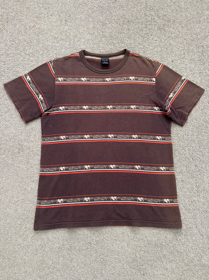 SS/AW03 Number (N)ine "Hello How Low" Crying Heart Striped T Shirt