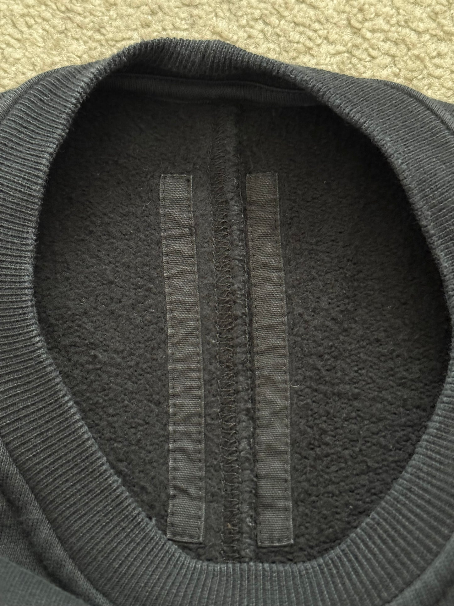 FW16 Rick Owens DRKSHDW "Mastodon" Abstract Patch Sweatshirt