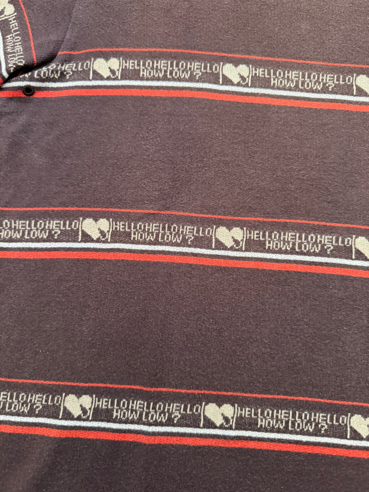 SS/AW03 Number (N)ine "Hello How Low" Crying Heart Striped T Shirt