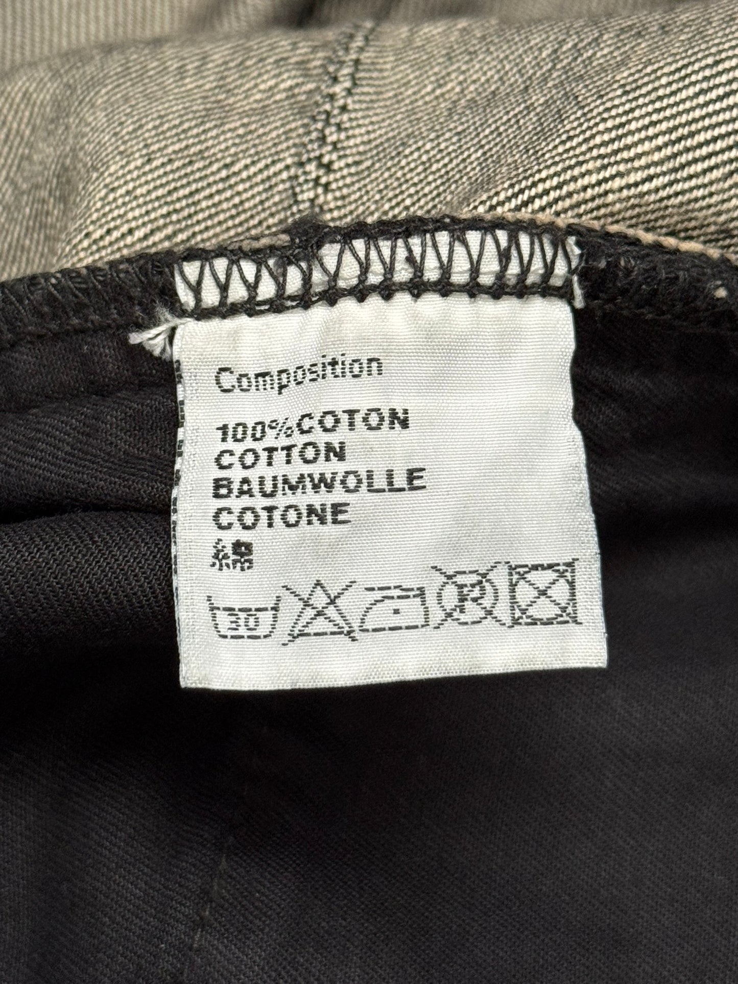 AW08 Dior Homme “Luster” Black Waxed Clawmark Denim Jeans