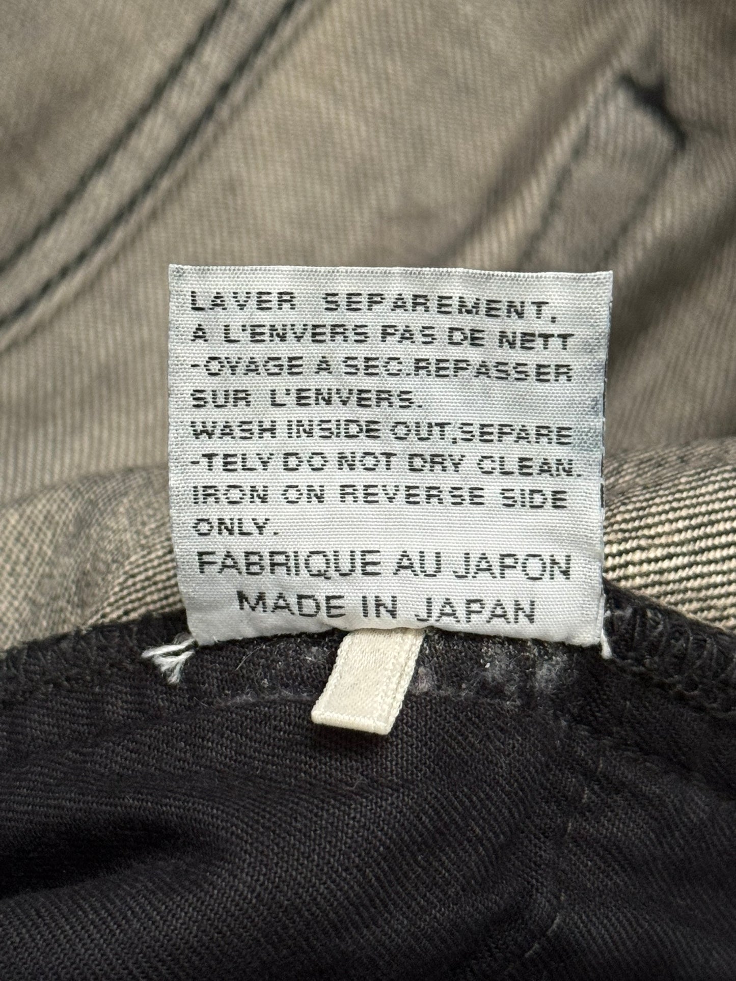 AW08 Dior Homme “Luster” Black Waxed Clawmark Denim Jeans