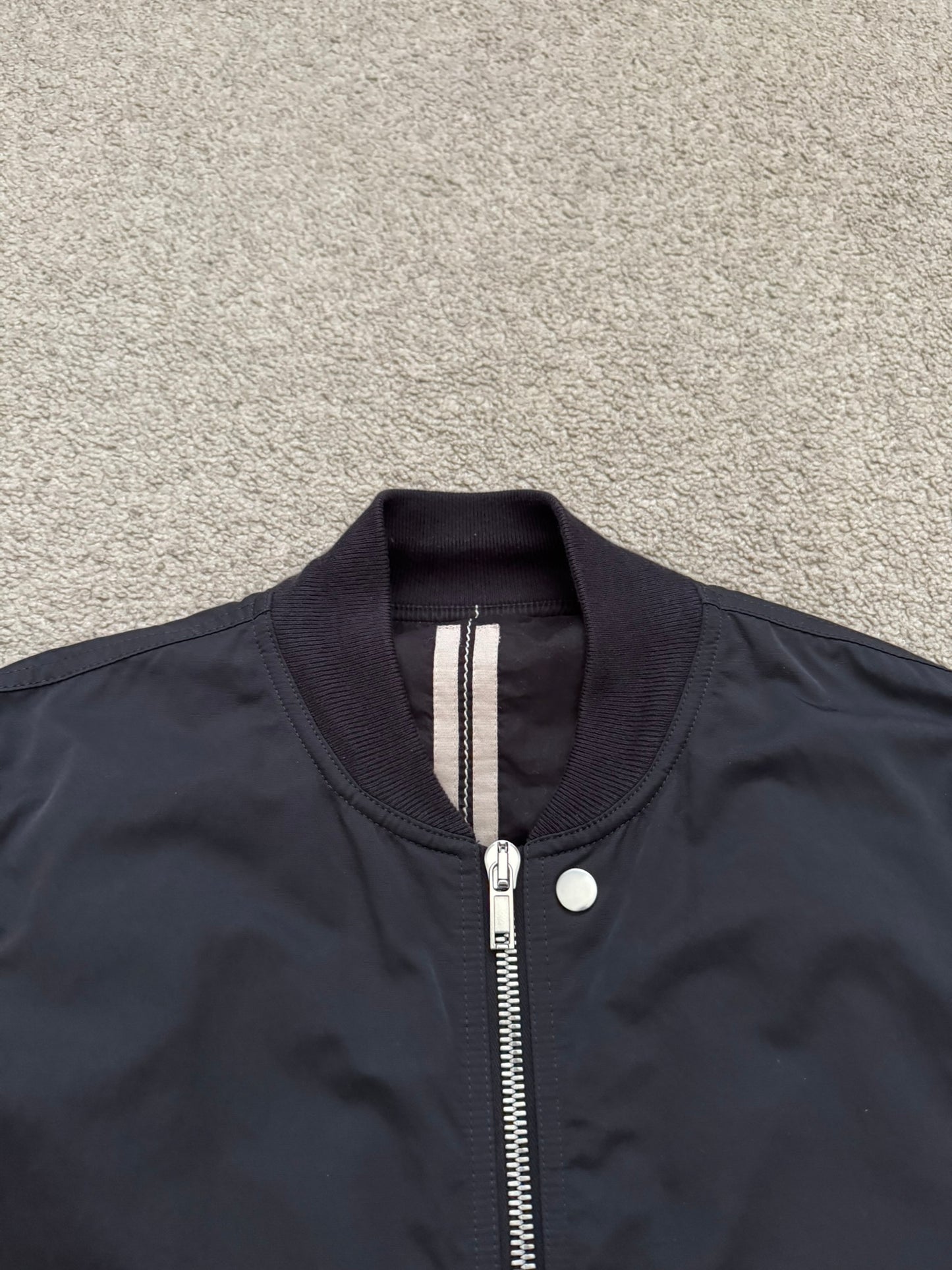 FW17 Rick Owens DRKSHDW “Glitter” Nylon Murray Button Sling Bomber Jacket