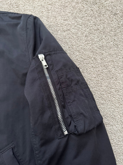 FW17 Rick Owens DRKSHDW “Glitter” Nylon Murray Button Sling Bomber Jacket