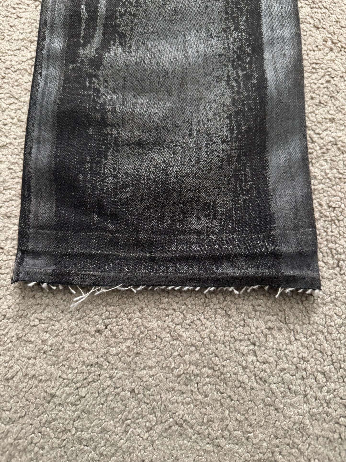 AW08 Dior Homme “Luster” Black Waxed Clawmark Denim Jeans