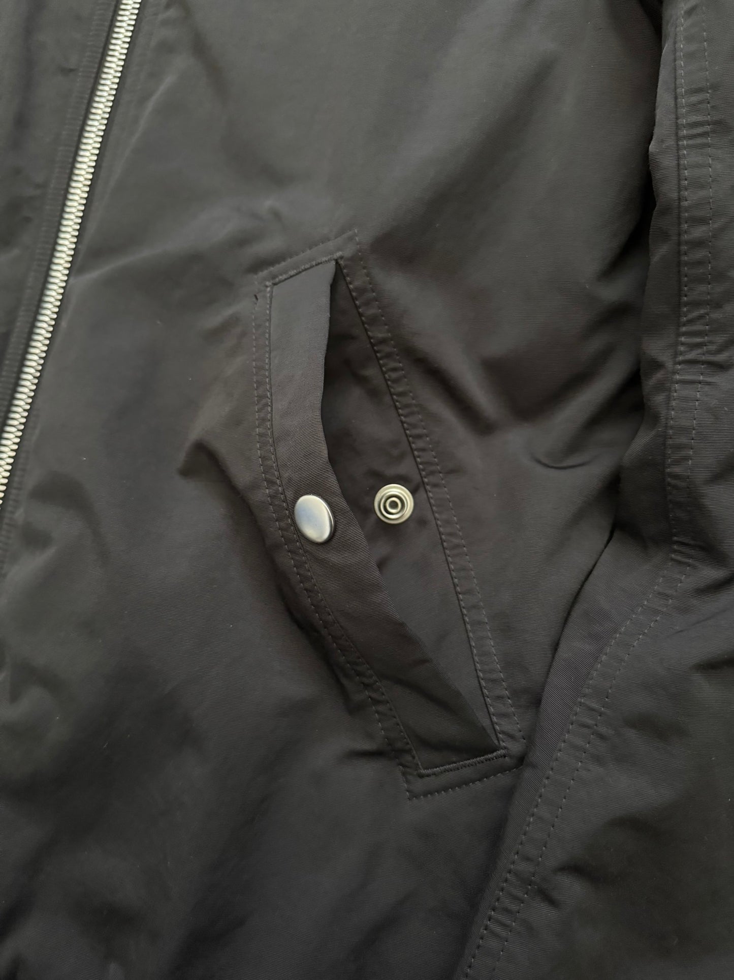 FW17 Rick Owens DRKSHDW “Glitter” Nylon Murray Button Sling Bomber Jacket