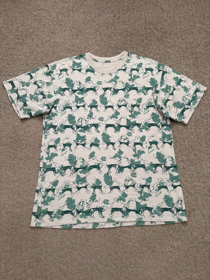 SS02 Undercover "Haze" Camo Bear Print T Shirt
