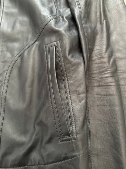 FW13 Rick Owens "Plinth" Long Neck Intarsia Lamb Leather Jacket