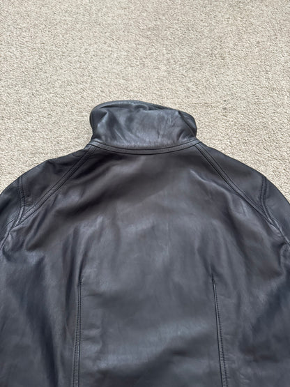 FW13 Rick Owens "Plinth" Long Neck Intarsia Lamb Leather Jacket
