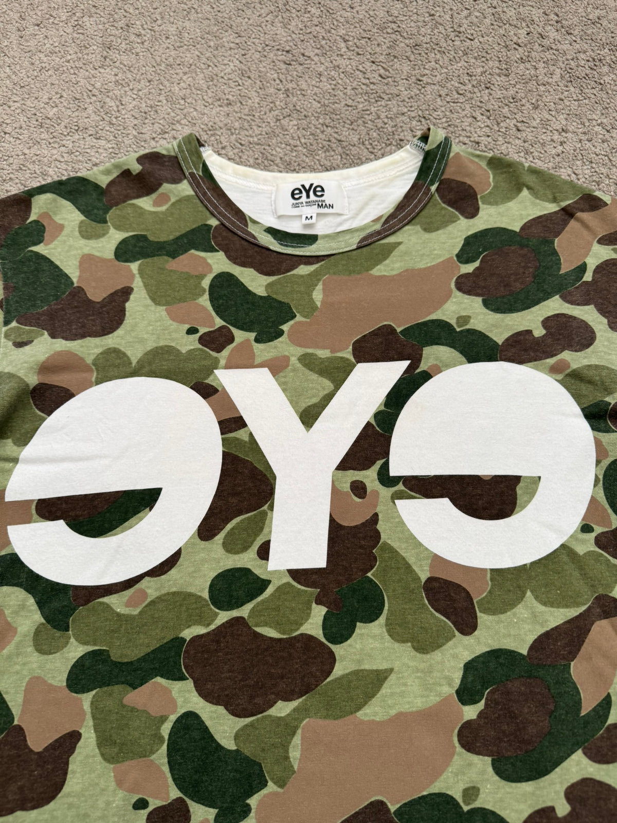 SS09 Junya Watanabe MAN eYe Camo Logo T Shirt