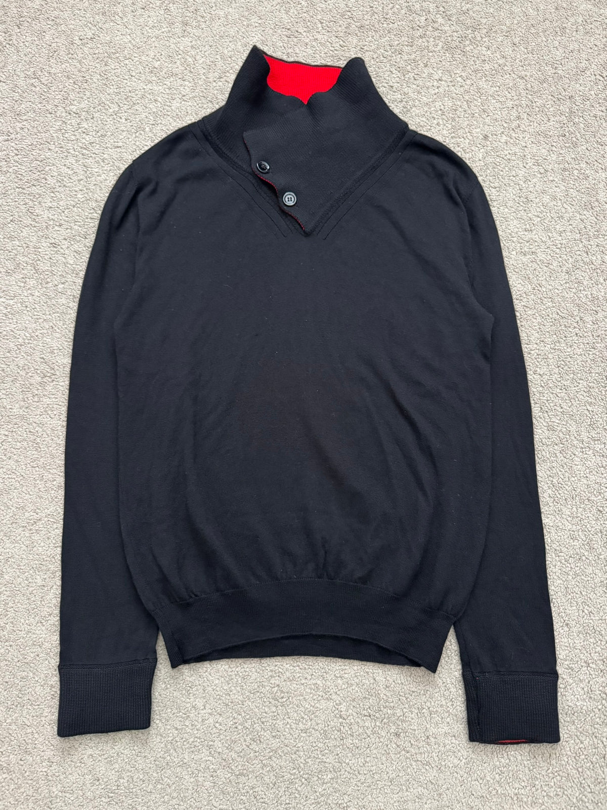 AW09 Dior Homme by Kris Van Assche Long Neck Knit Sweater