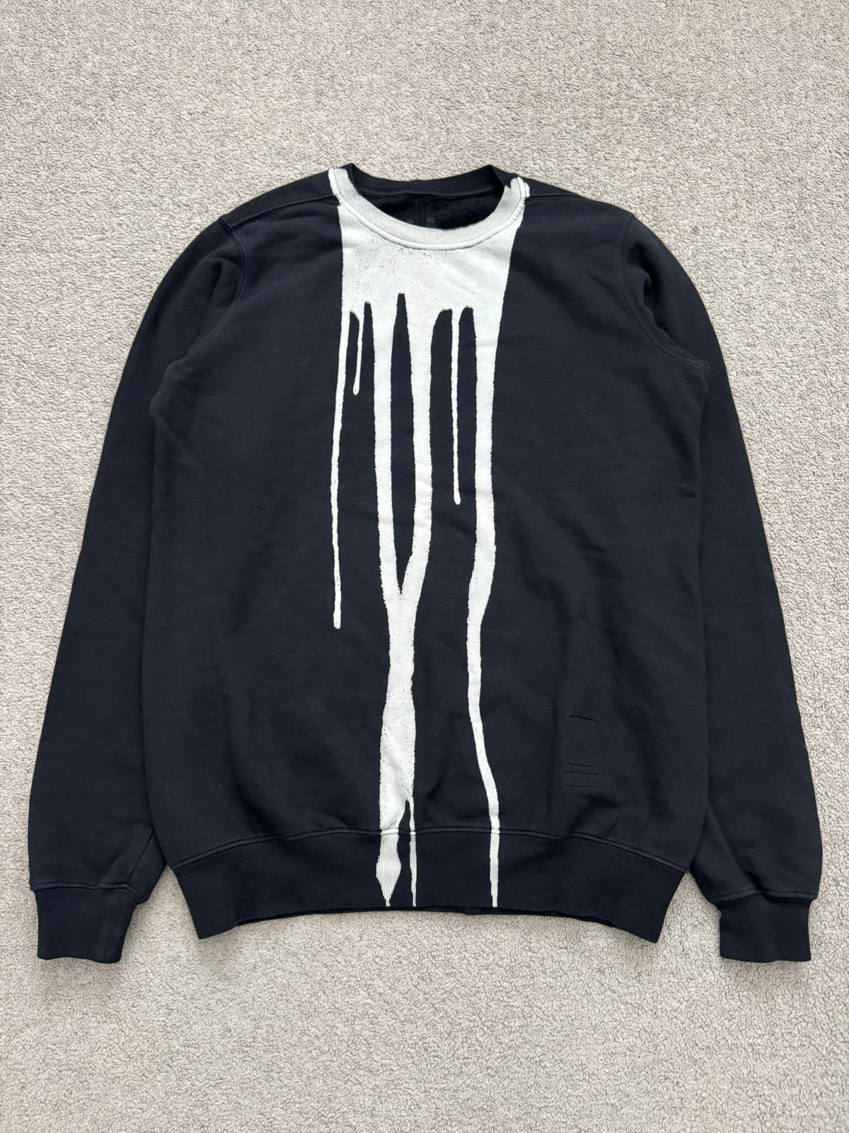 FW16 Rick Owens DRKSHDW Bleach "Vomit" Stain Sweatshirt