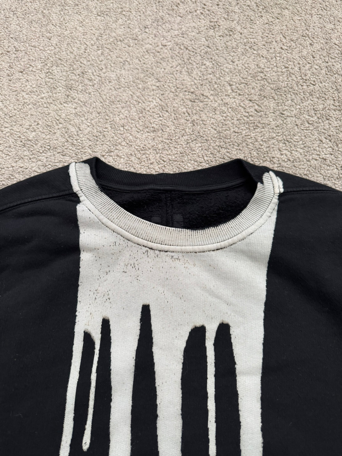 FW16 Rick Owens DRKSHDW Bleach "Vomit" Stain Sweatshirt