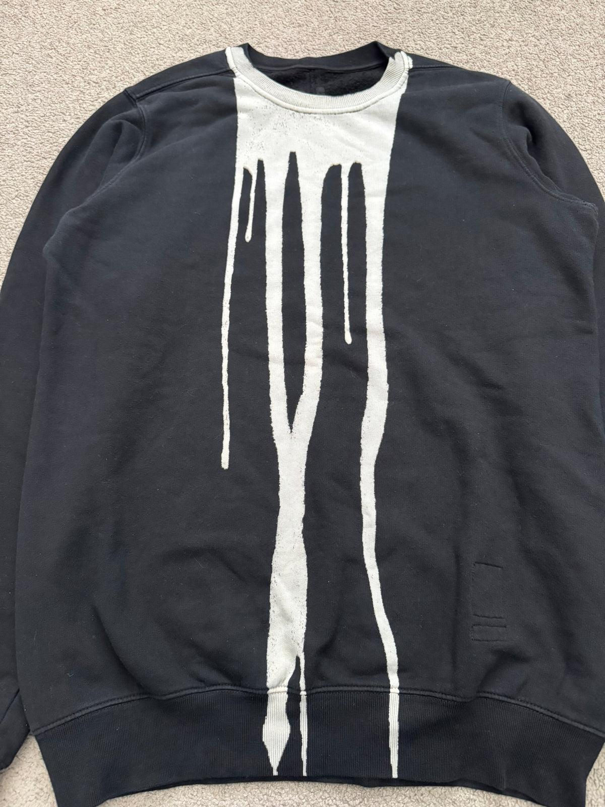 FW16 Rick Owens DRKSHDW Bleach "Vomit" Stain Sweatshirt