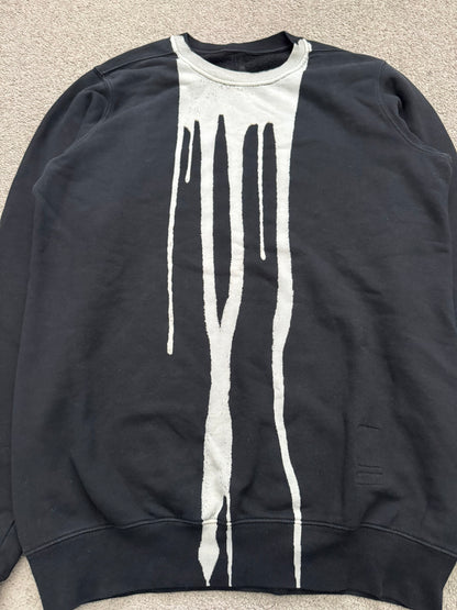 FW16 Rick Owens DRKSHDW Bleach "Vomit" Stain Sweatshirt
