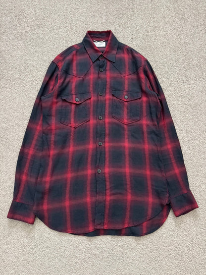 FW15 Saint Laurent by Hedi Slimane MIJ Western Flannel Shirt