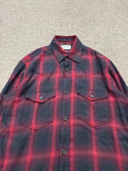 FW15 Saint Laurent by Hedi Slimane MIJ Western Flannel Shirt