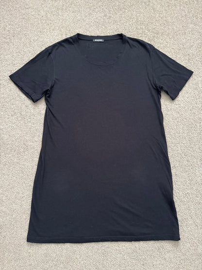 SS11 Balmain by Christophe Decarnin Black Distressed T Shirt