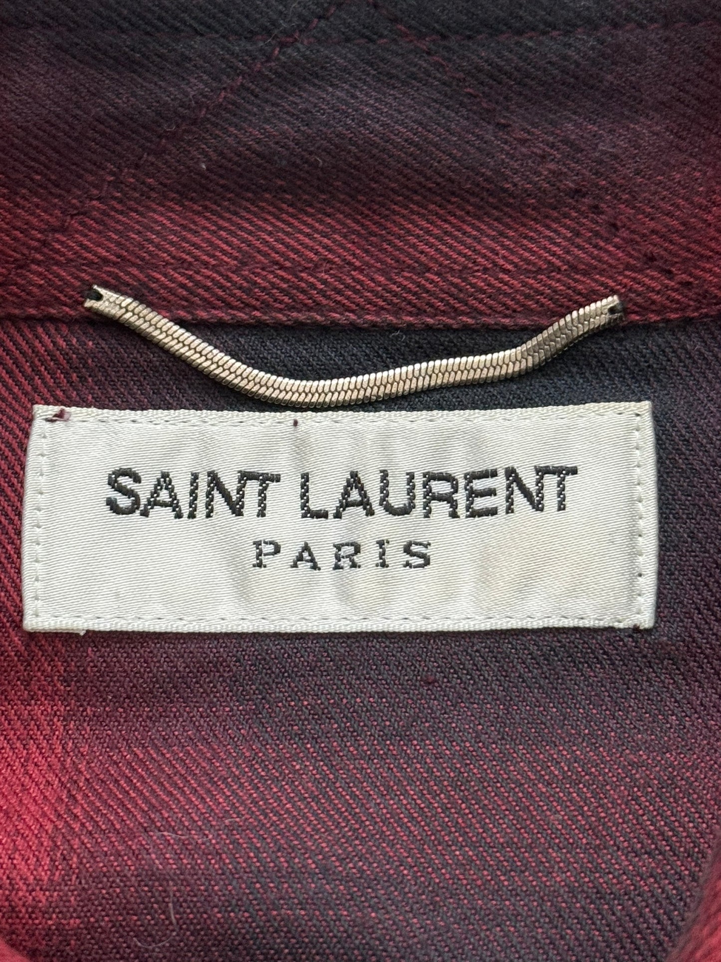 FW15 Saint Laurent by Hedi Slimane MIJ Western Flannel Shirt