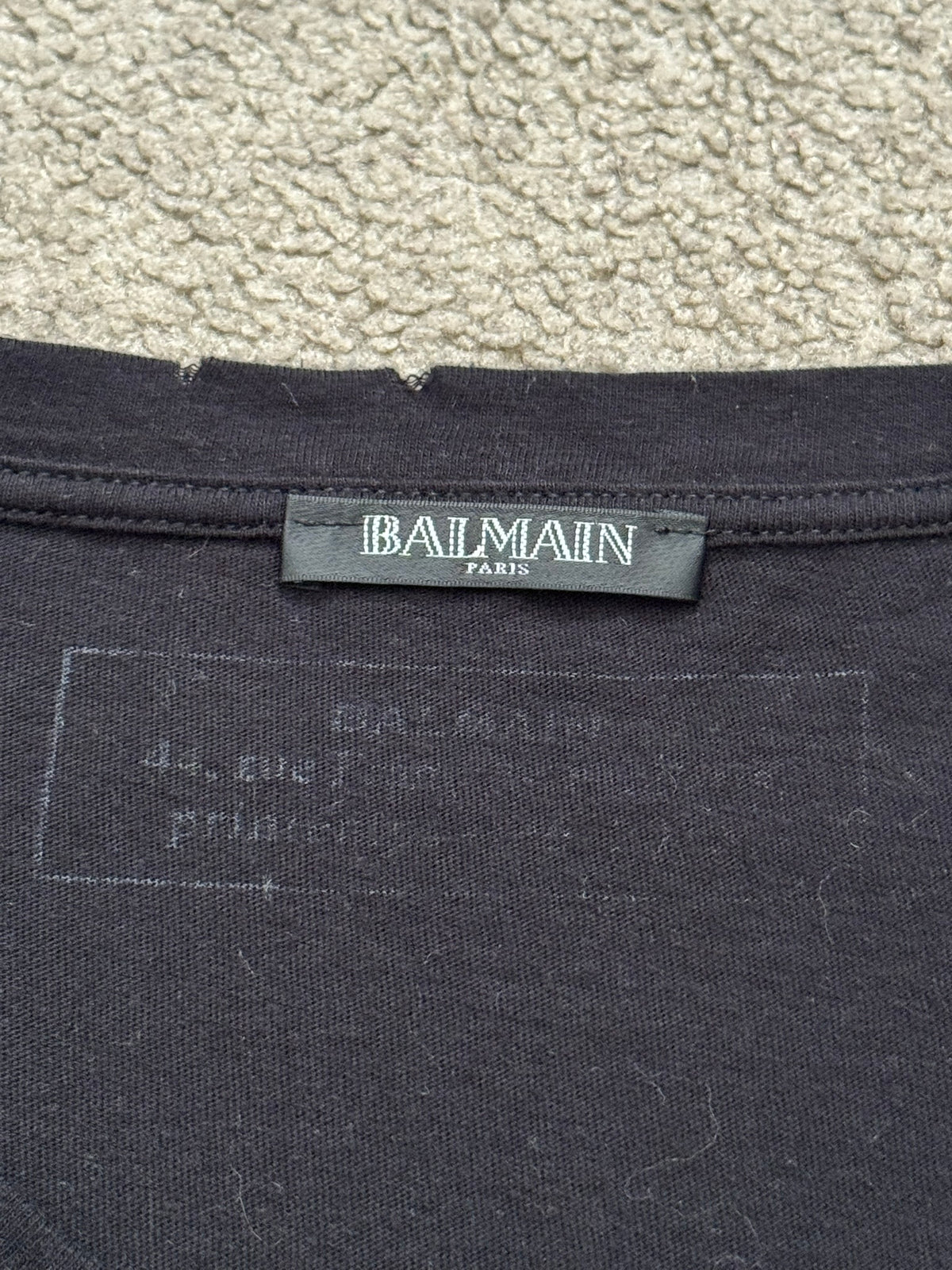SS11 Balmain by Christophe Decarnin Black Distressed T Shirt
