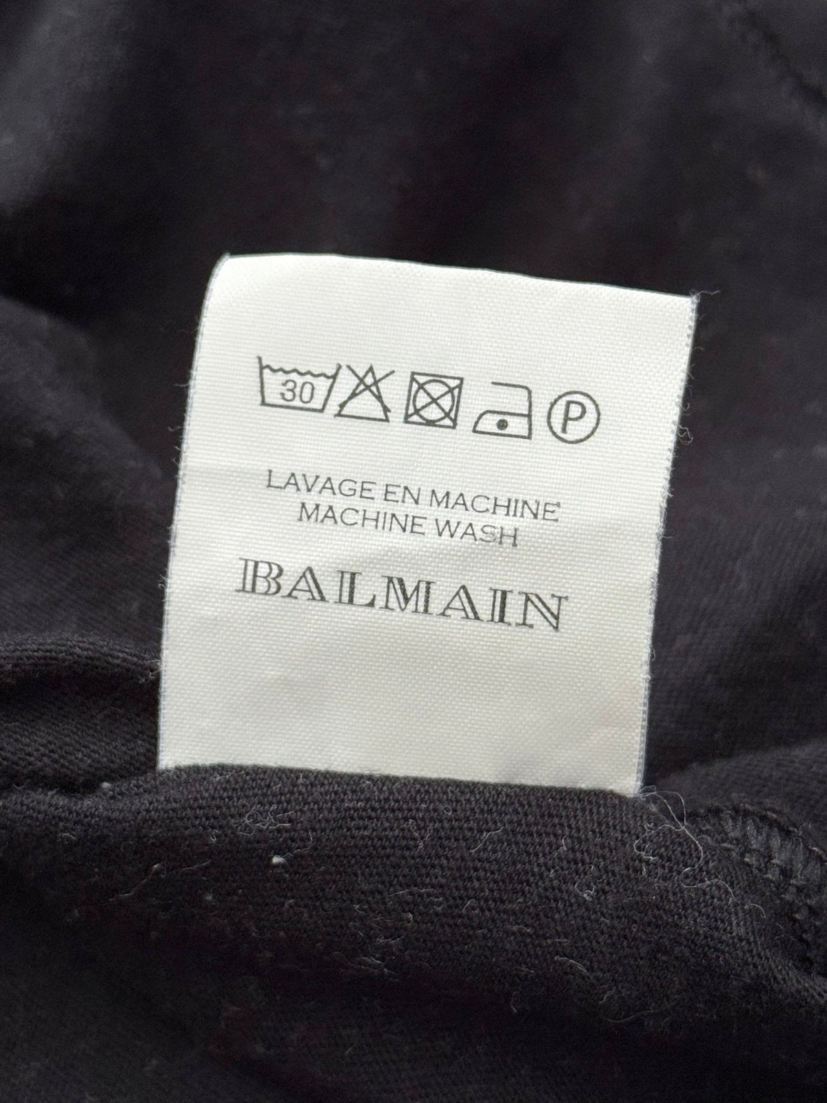 SS11 Balmain by Christophe Decarnin Black Distressed T Shirt