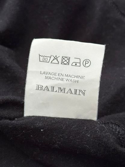 SS11 Balmain by Christophe Decarnin Black Distressed T Shirt