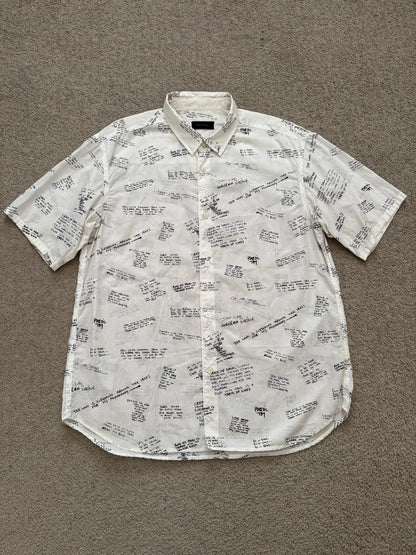 SS14 Undercover The Jesus & Mary Chain Scribbled Lyric Shirt