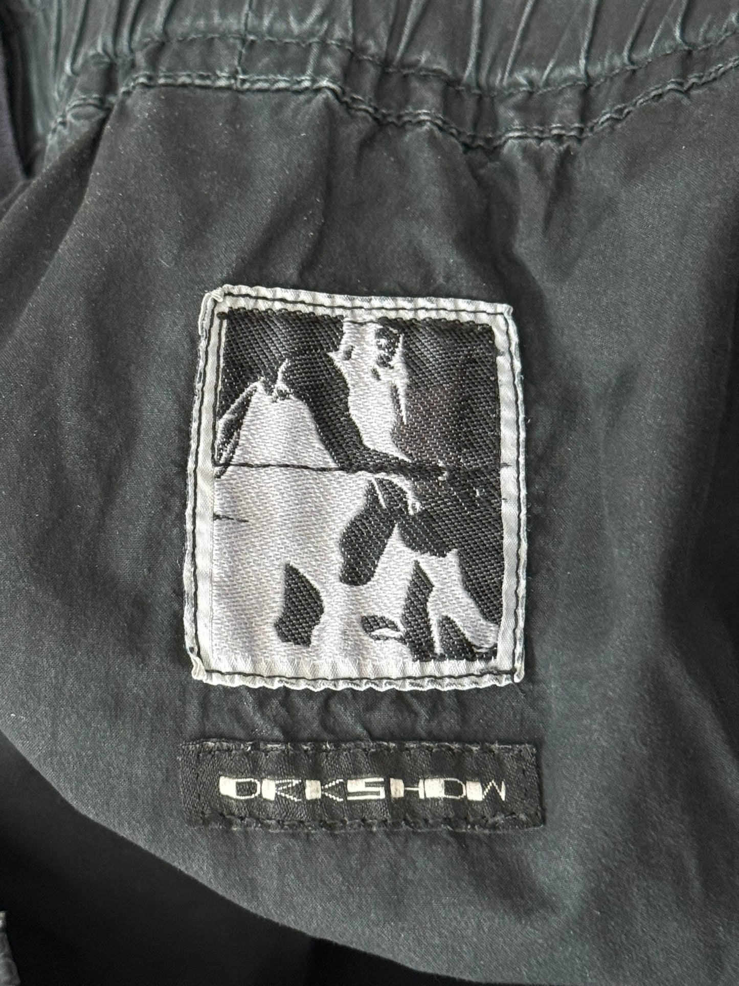 SS21 Rick Owens DRKSHDW Black Waxed Creatch Cargo Pants