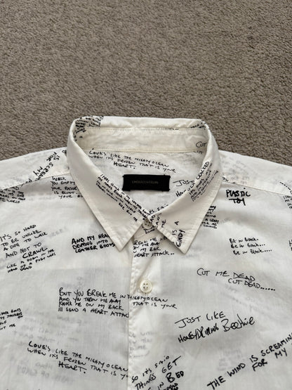 SS14 Undercover The Jesus & Mary Chain Scribbled Lyric Shirt